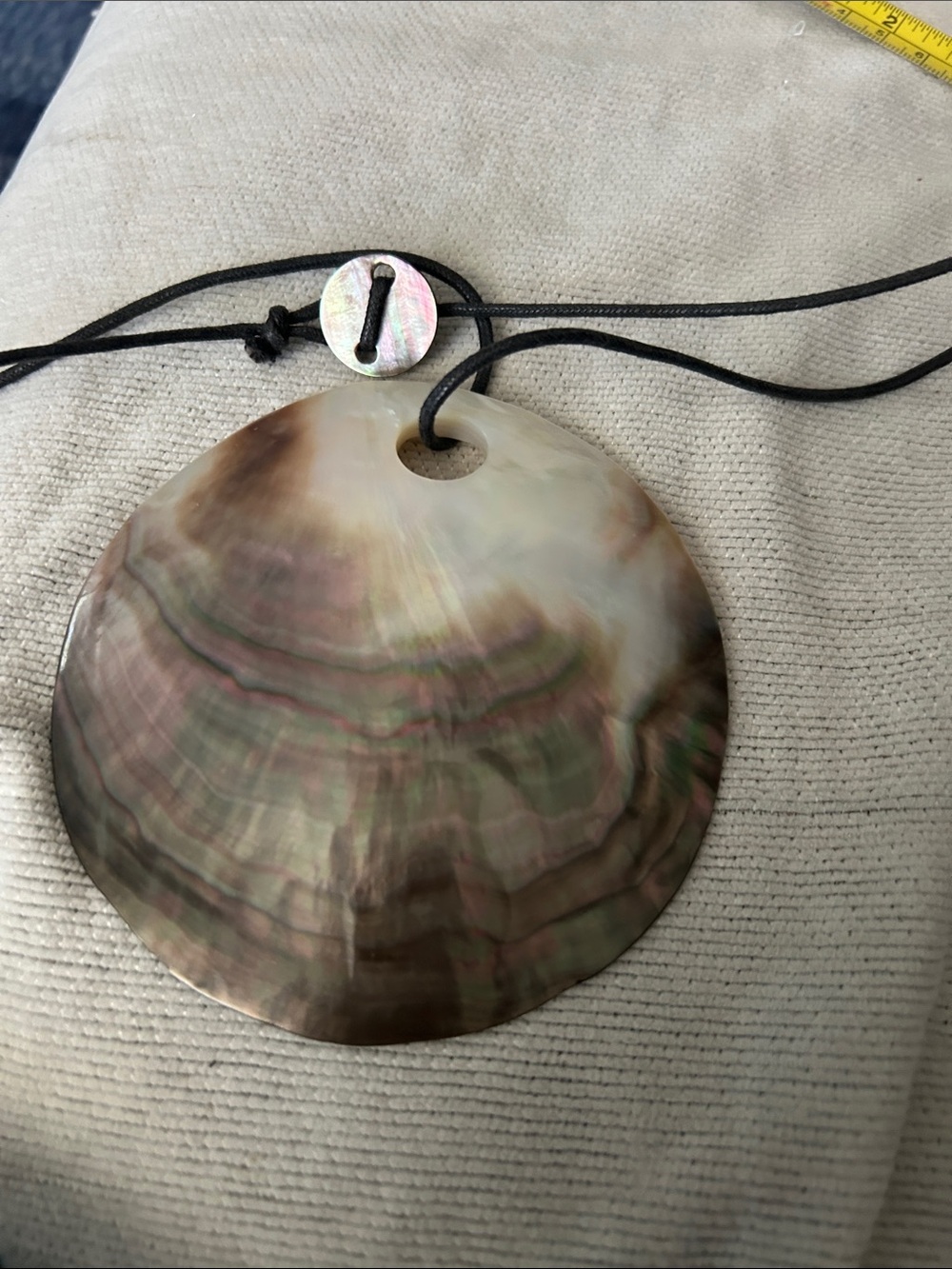 Iridescent Shell Pendant Necklace
